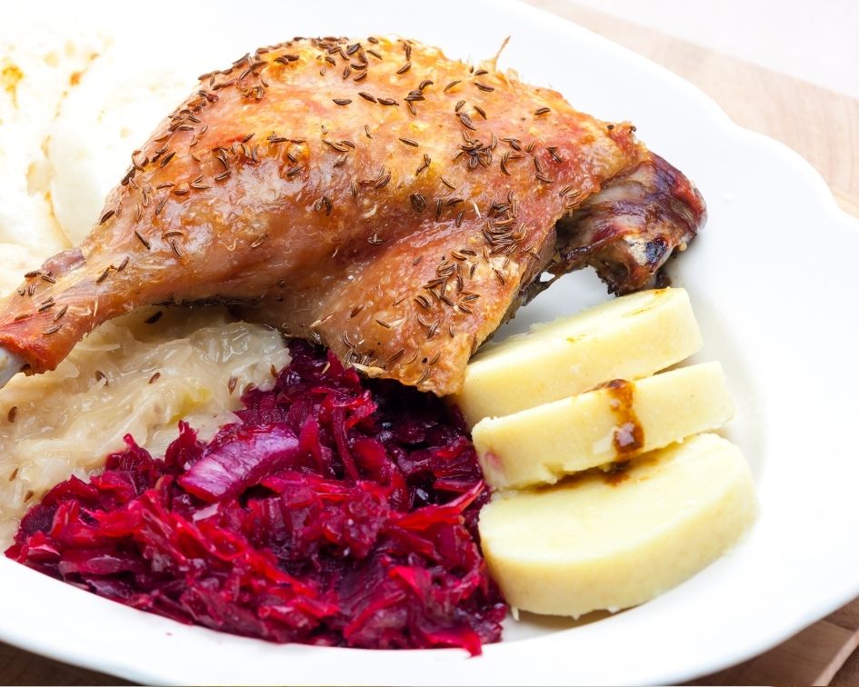 Roast Duck with Red Cabbage